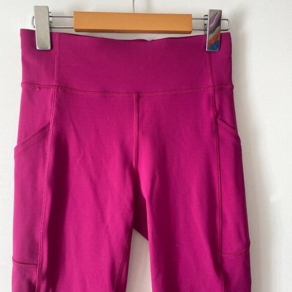 Lululemon Invigorate High-Rise Tight Legging w Pockets Magenta Purple Size 6 - Picture 5 of 9